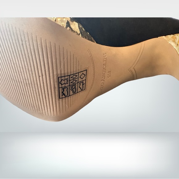 Enzo Angiolini gold platform Suede open toe Pumps - Picture 8 of 8